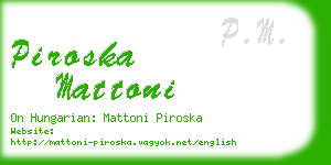 piroska mattoni business card